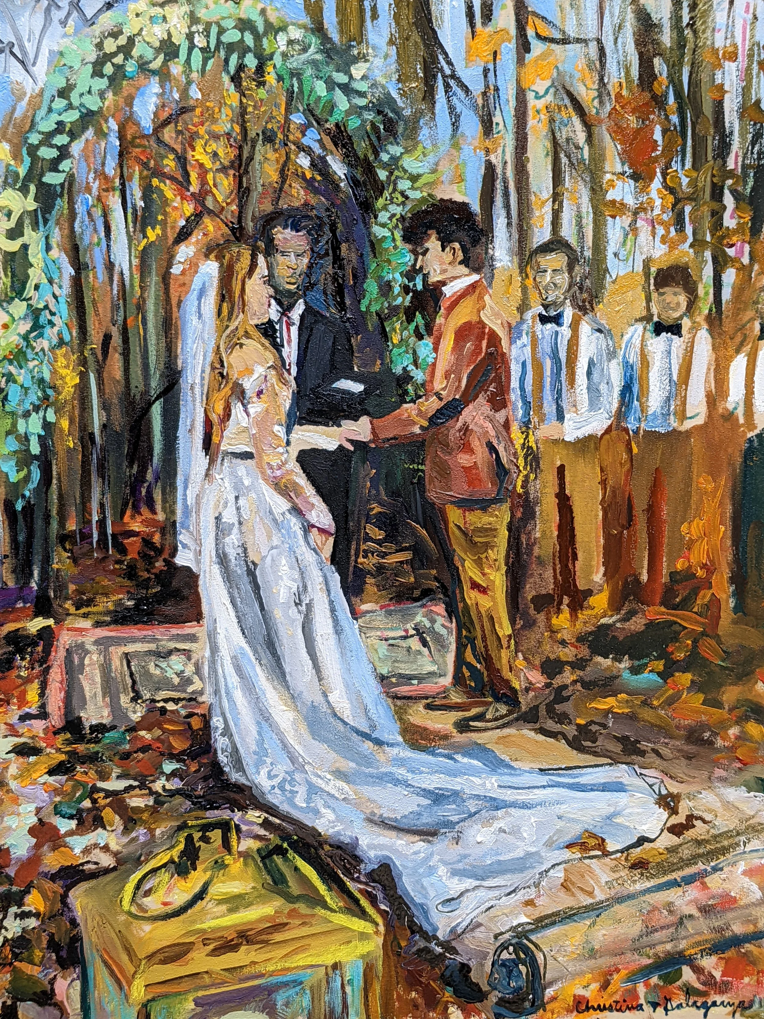 🎨 Live Wedding Painting Experience