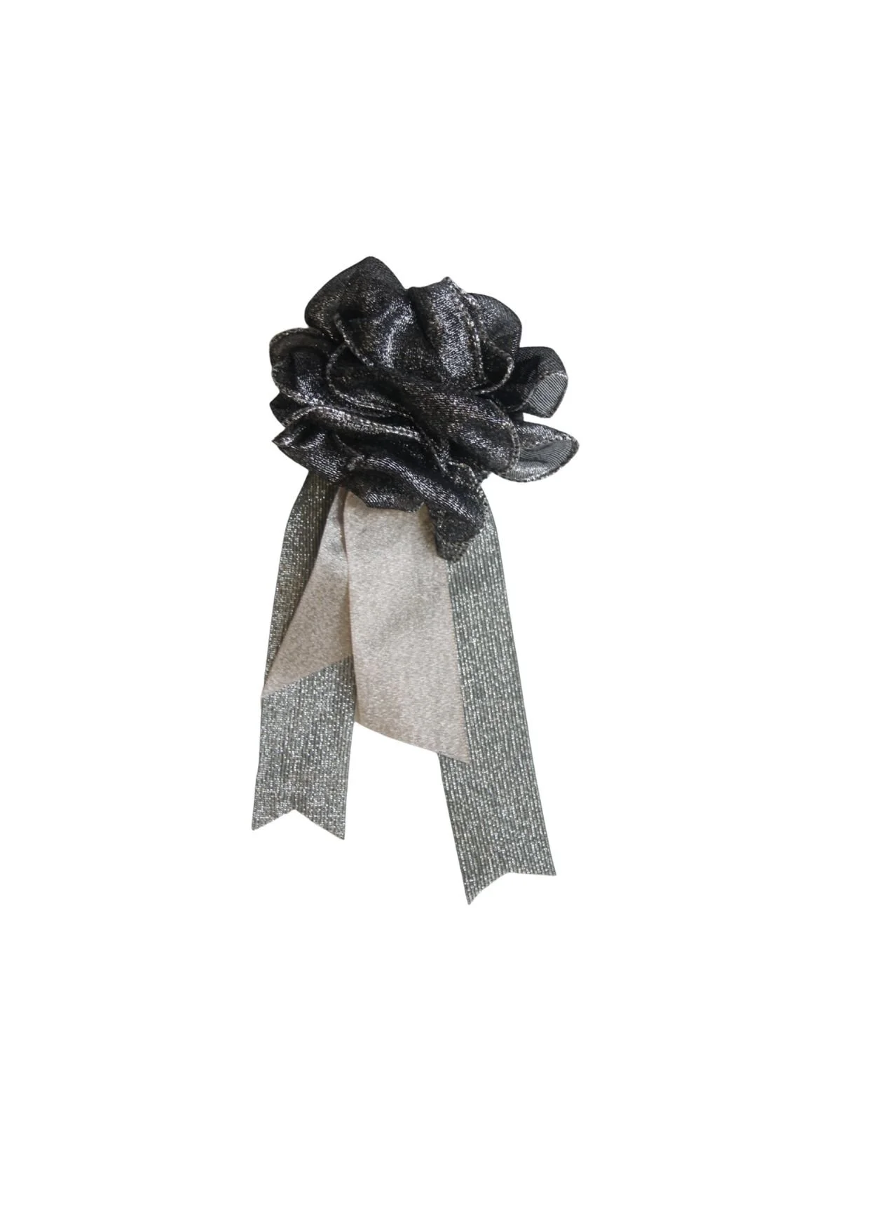 Rosette Zilver Glitter