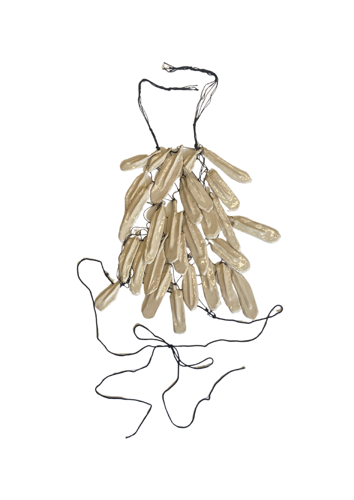 Ceramic Feather Top + Lace Undershirt