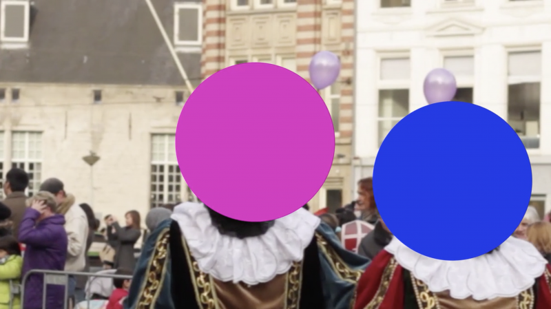 Plezier! (2013, 2015, 2 min 22 sec). This short experimental documentary focuses on the Dutch celebration during the Zwarte Piet Festival in Amsterdam, Netherlands and their portrayal of St. Nicholas’ controversial blackface servant, Black Pete who d