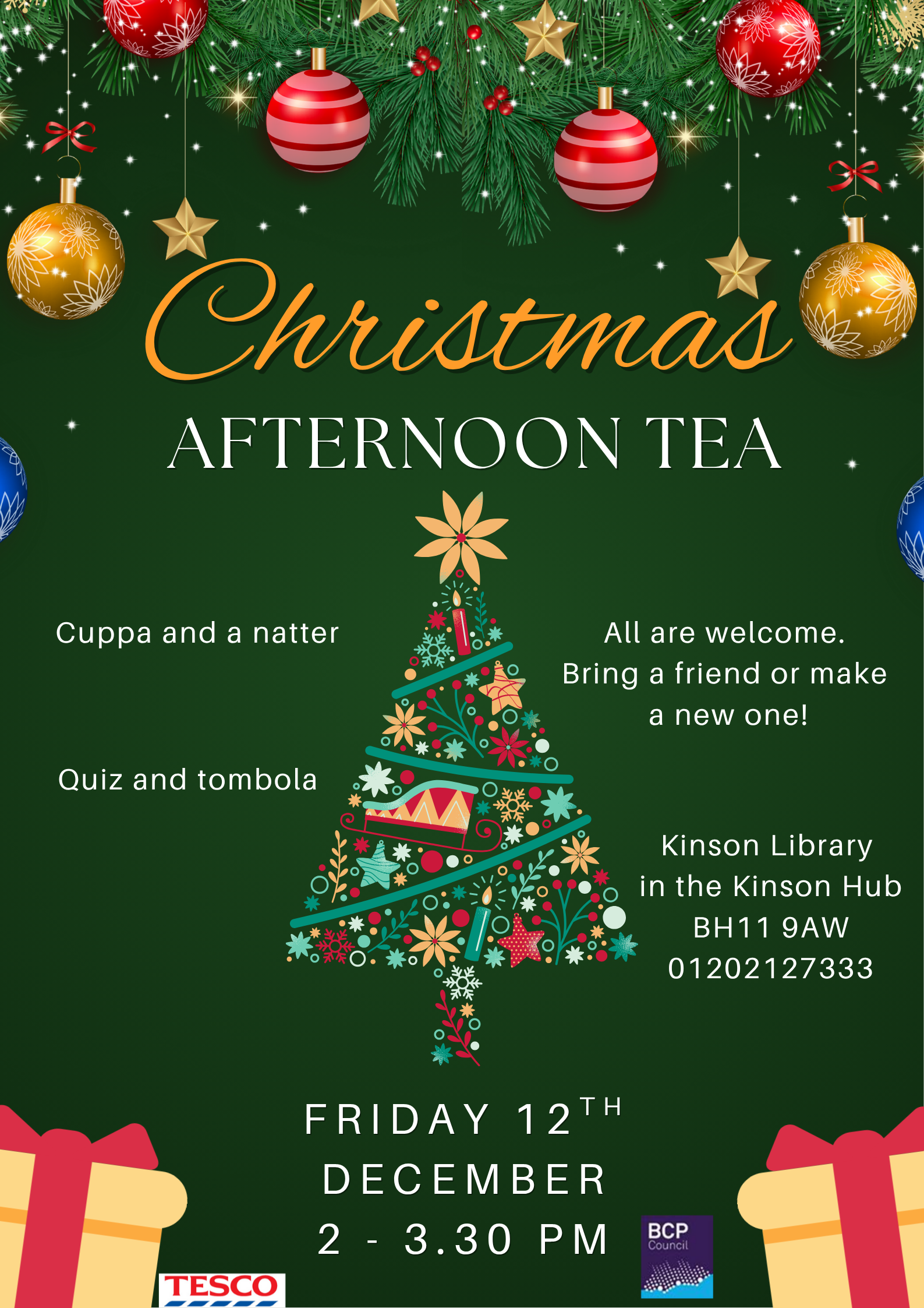 Christmas Afternoon Tea - Kinson Library! 