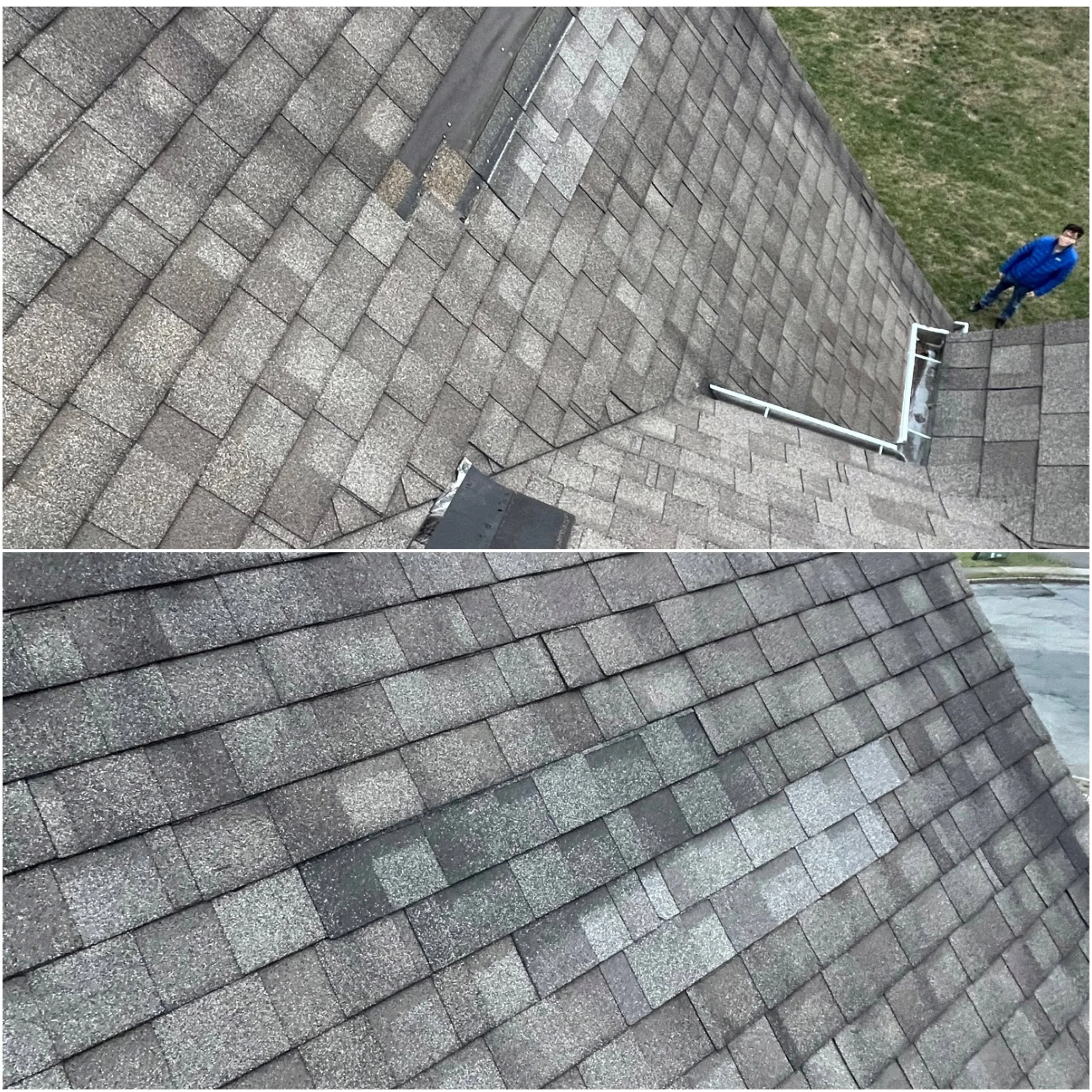 Homeowner called us out for a small patch job. Wind blew off a couple shingles.