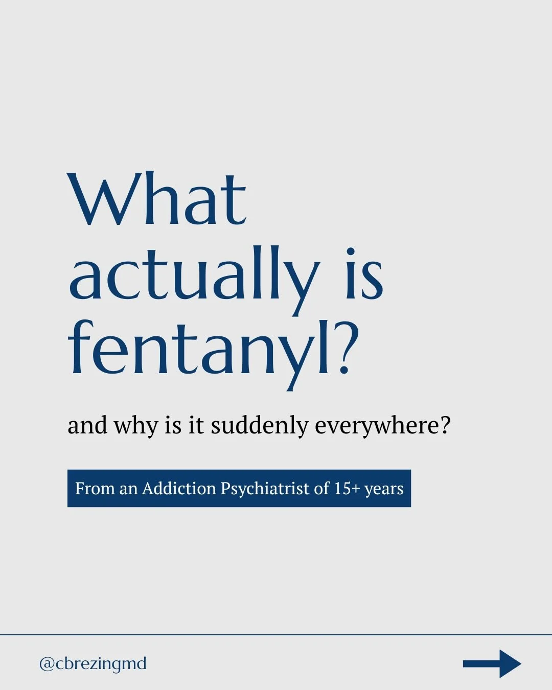 The more you know, the better prepared you can be.

Here&rsquo;s everything you need to know about fentanyl.

#addictionawareness #addictionrecovery #addictiontreatment #addictionpsychiatrist #psychiatry