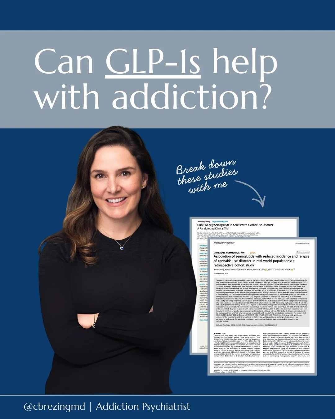 GLP-1s are the latest buzzword, but they&rsquo;re hardly talked about regarding addiction. 

This is promising research, just remember that doesn&rsquo;t = proven treatment (yet). 

Swipe for my breakdown of the current science.