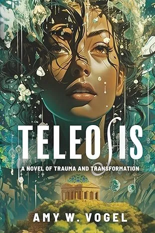 Cover of the book 'Telo is,' featuring a woman's face with dark, curly hair, surrounded by nature, with the title and author's name. It is an indie author book.