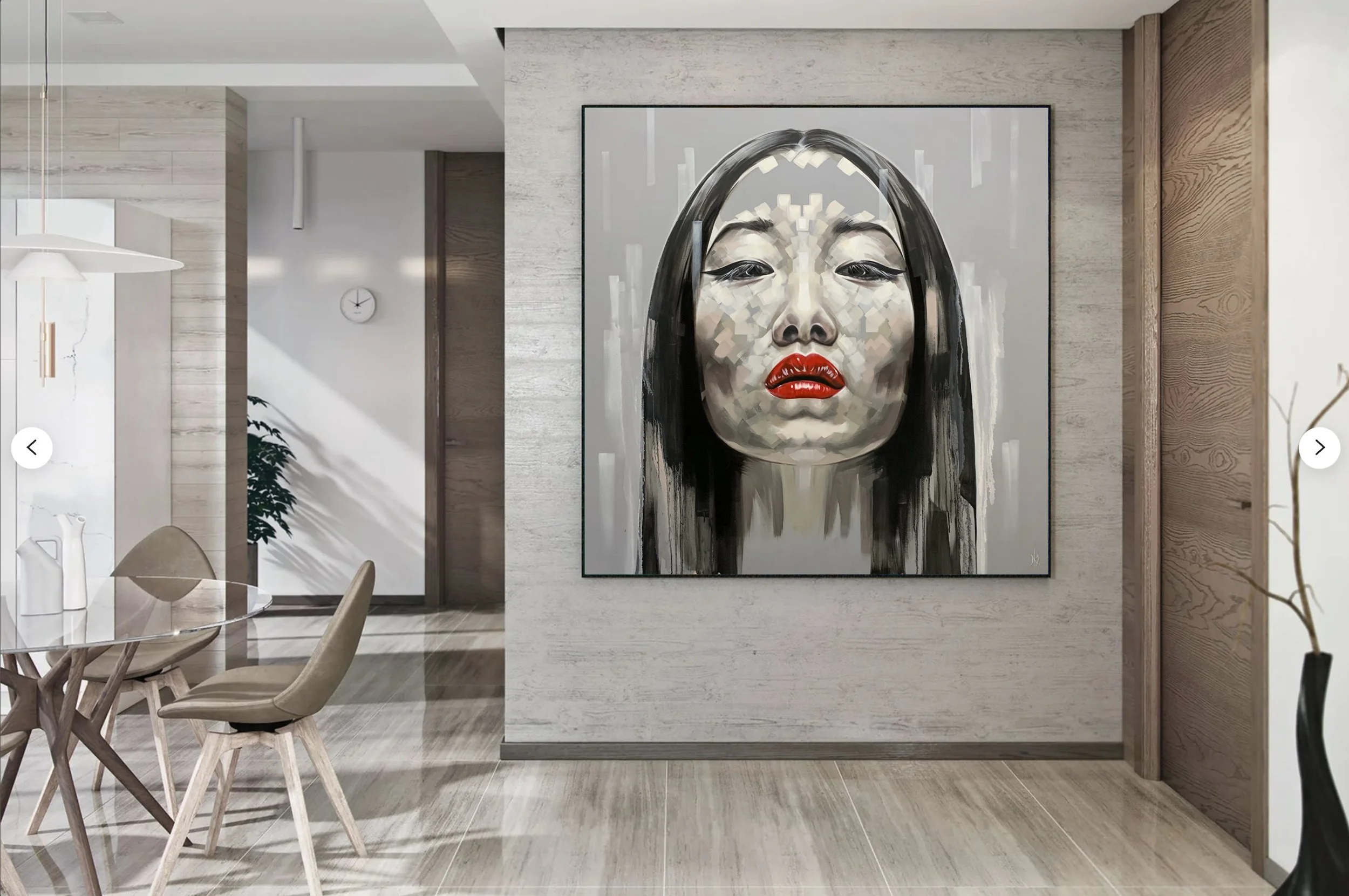 Yiqing Yin print by Michelle Kohler shown in a dining room (room mockup)