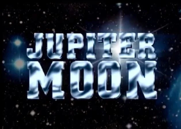 Title screen with the text 'Jupter Mobn' in a futuristic font against a starry space background.