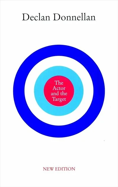 Book cover for 'The Actor and the Target' by Declan Donnellan, featuring concentric circles in blue, light blue, and red with the title in the center.