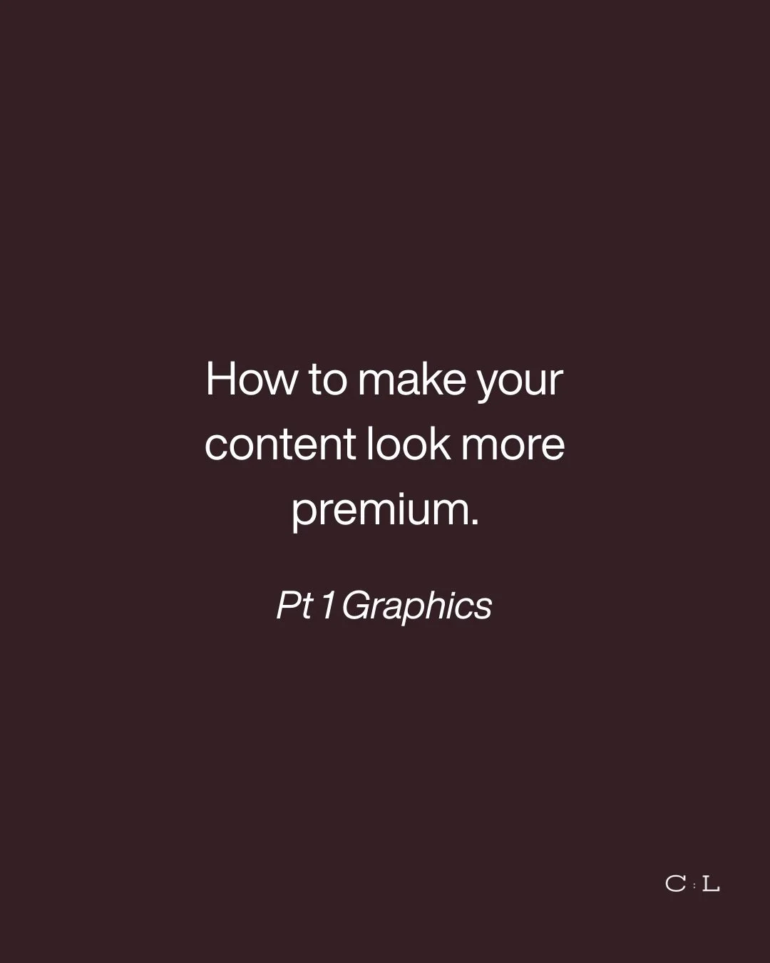 How to make your content look more premium. Some tips and tricks learnt over the years of working with and creating content for many luxury brands. 

Part 2: photography coming 🔜

#luxurymarketing #luxurydesign #premiumcontent