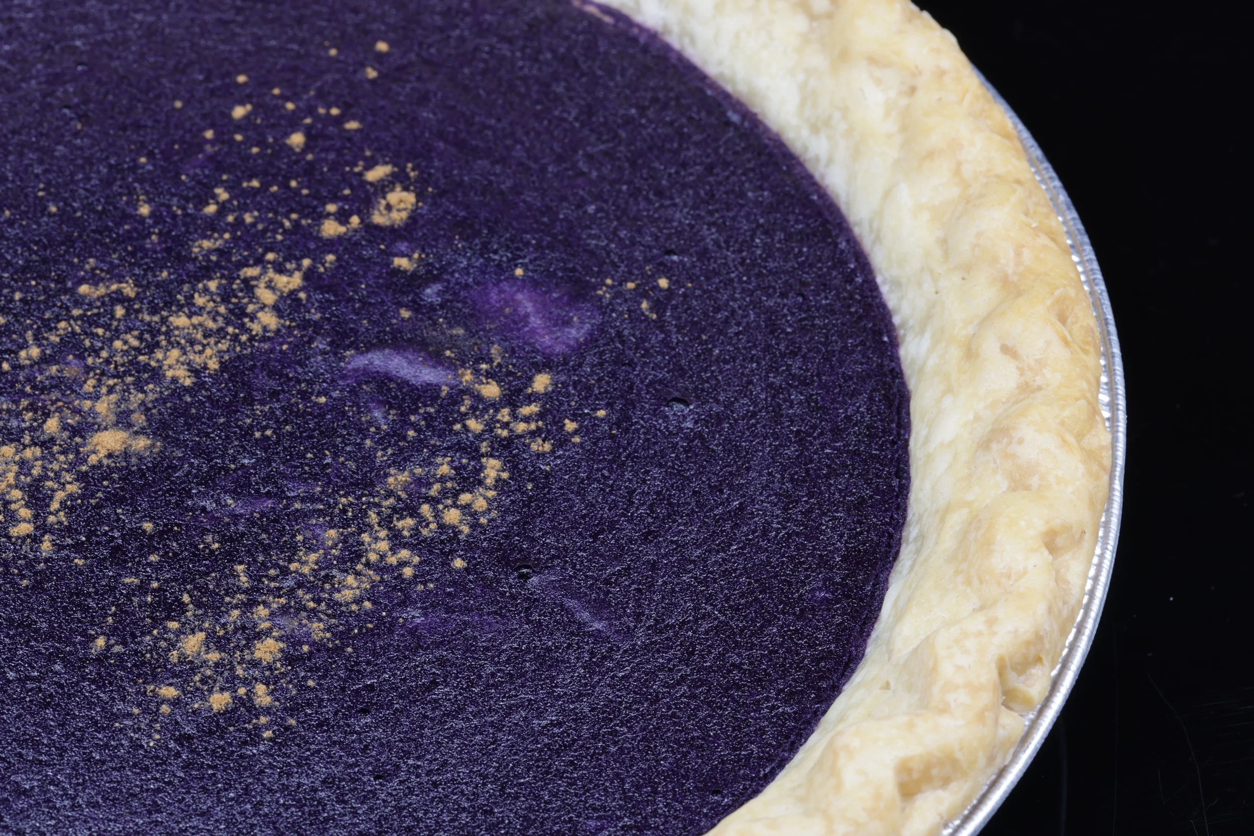 Half Purple Sweet Potato Pie with Pecans