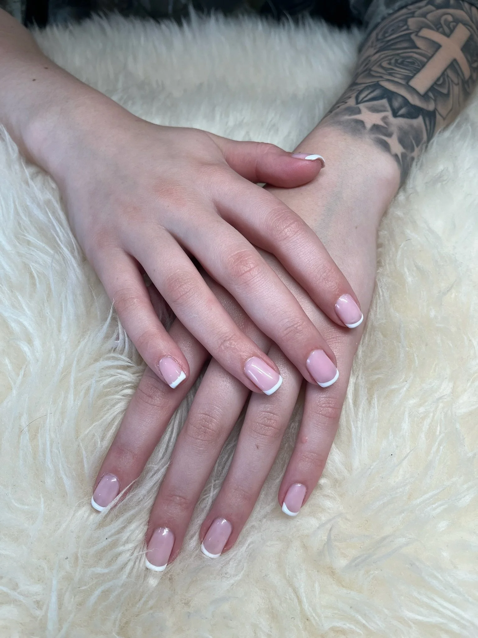 french nail art regular gel manicure