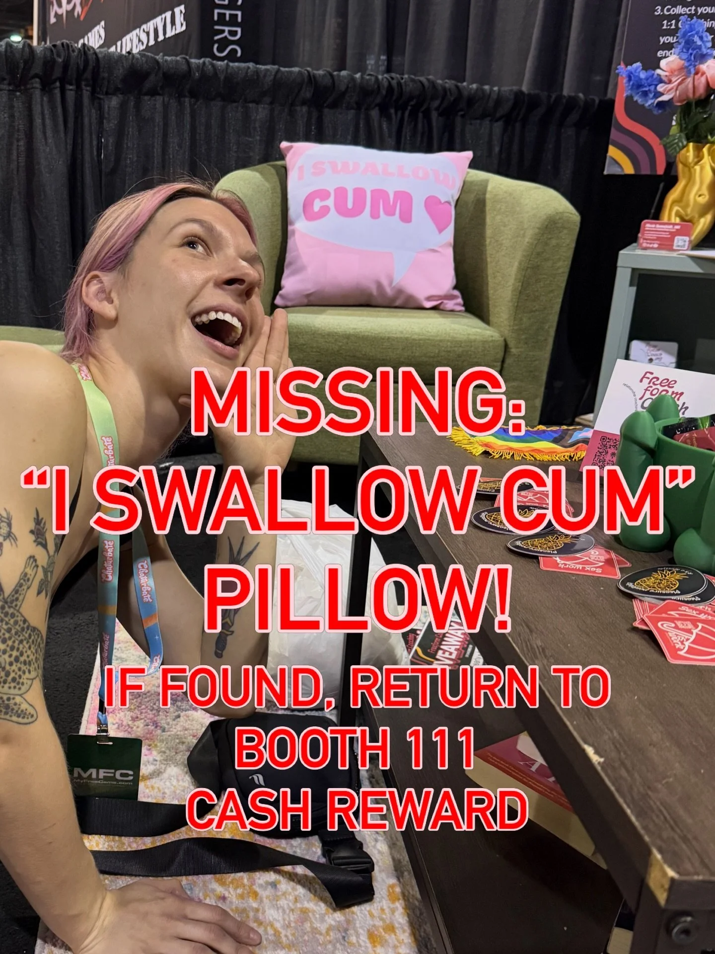 We&rsquo;re missing a VERY IMPORTANT ITEM at Booth 111 in the CouplesX section 😭 if found, please return - no questions asked!