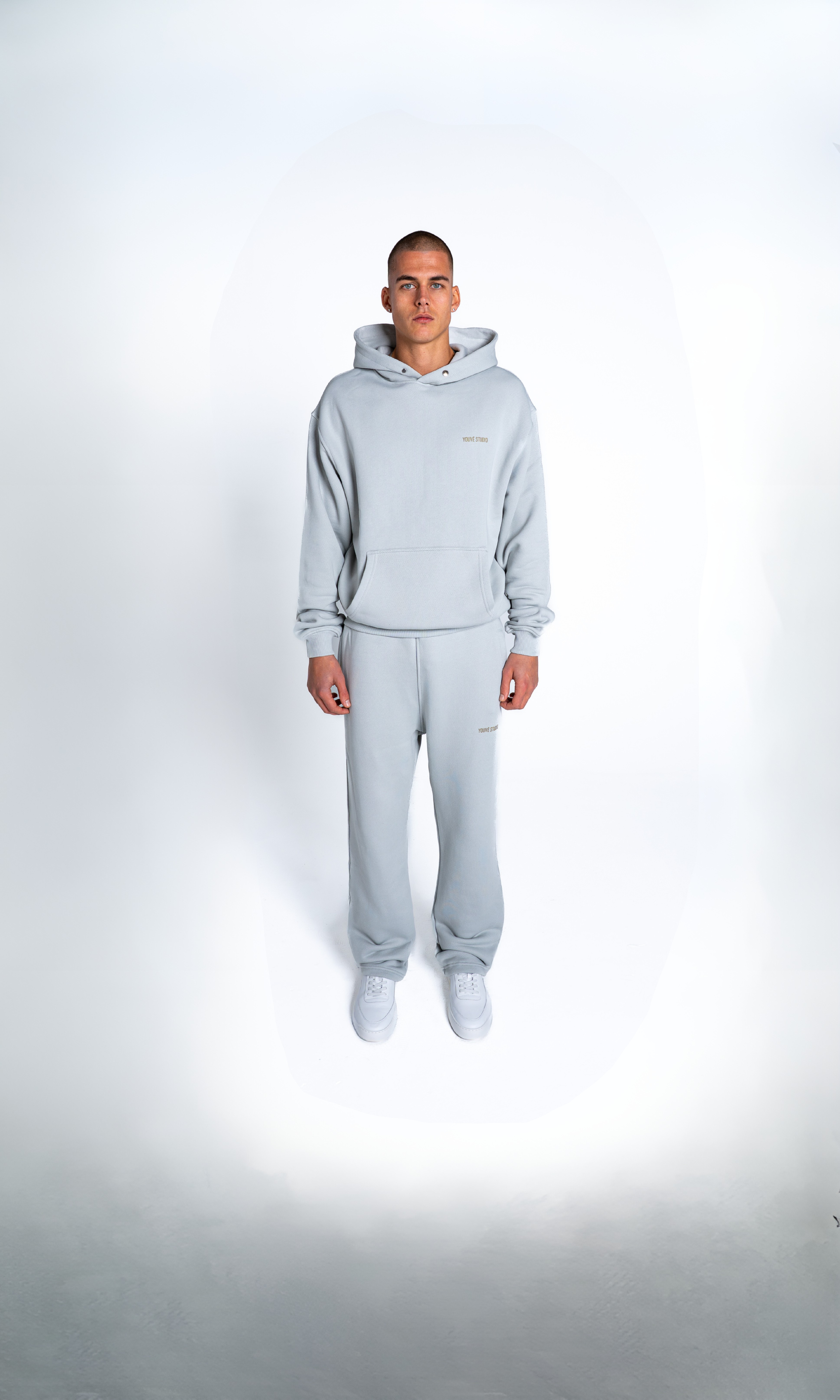 Grey Straight Fit Heavyweight Cotton Jogger