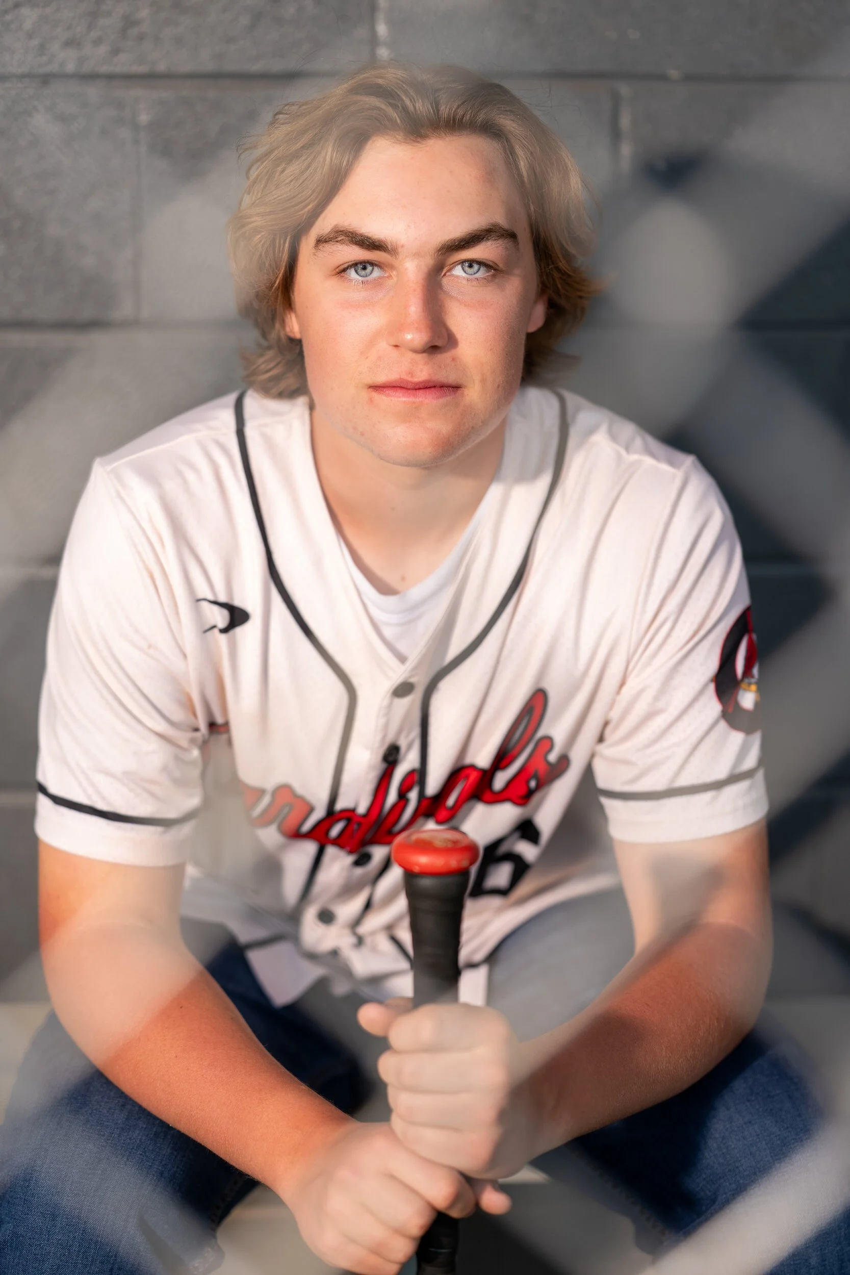 High school senior baseball portrait, Northern Virginia sports photography