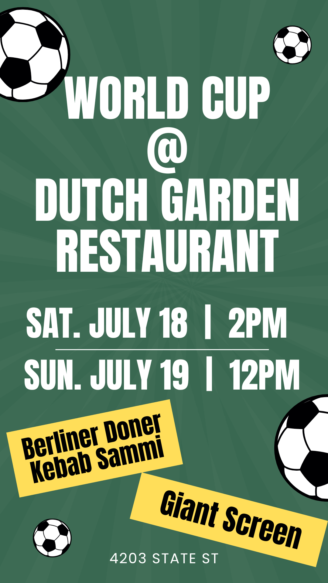Futbol on the Patio @ the Dutch 2026