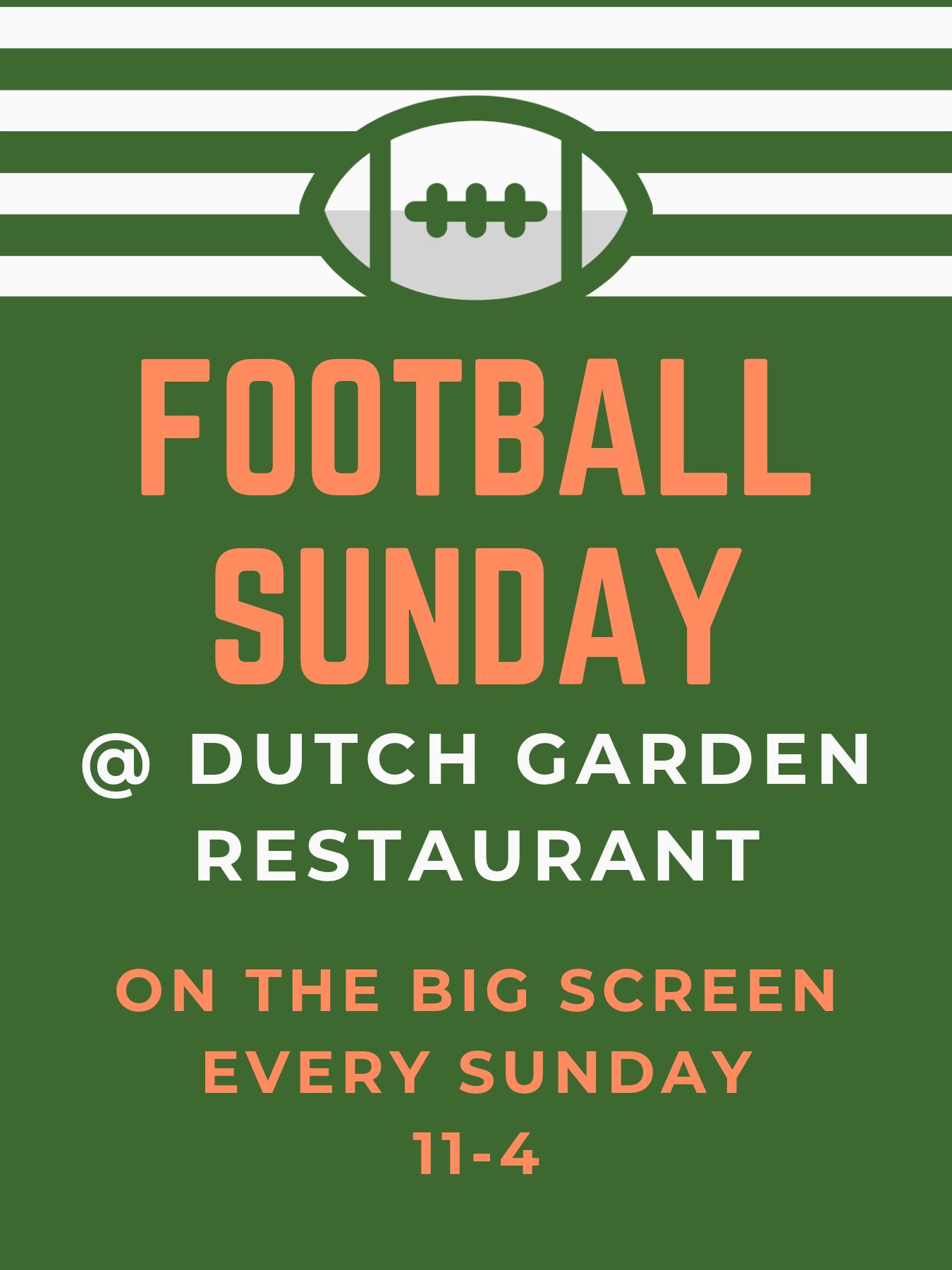 Football Sunday at the Dutch