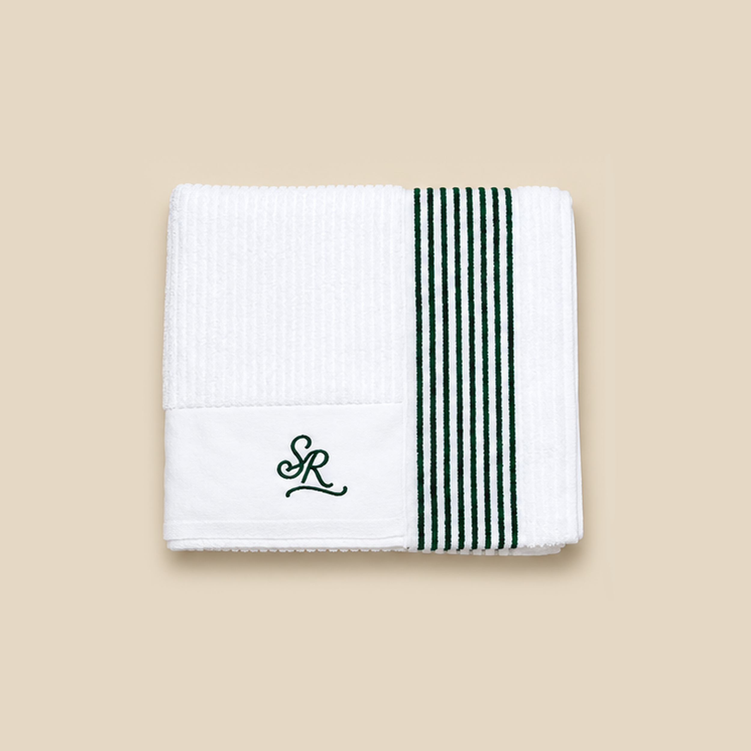 SR - Striped Golf Towel – Green Stripe