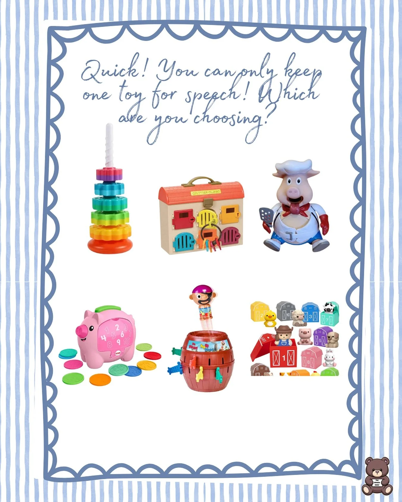 I always have to go with the farm!🧸

 🧸

#speechtherapy #slpsofinstagram #speechshelf #slpmaterials #slpgrad #slpbusiness #slplife #articulationtherapy #speechsounds #preschoolslp #kindergartenclassroom #earlychildhoodeducation #slpcommunity #schoo