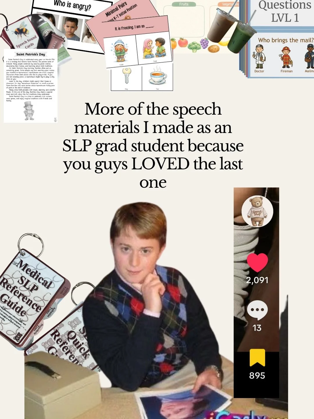 Some more materials I have made as a grad student! 

#slptobe #whquestions #slpdigital #articmaterial #slphandout slpmaterials