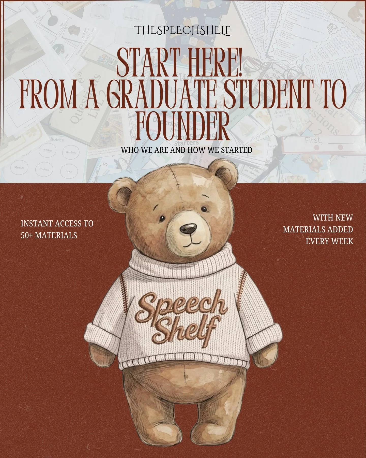 I wanted to reintroduce myself! Thank you so much to anyone who has given feedback and joined my journey! 🧸

#slptobe #whquestions #slpdigital #articmaterial #slphandout slpmaterials