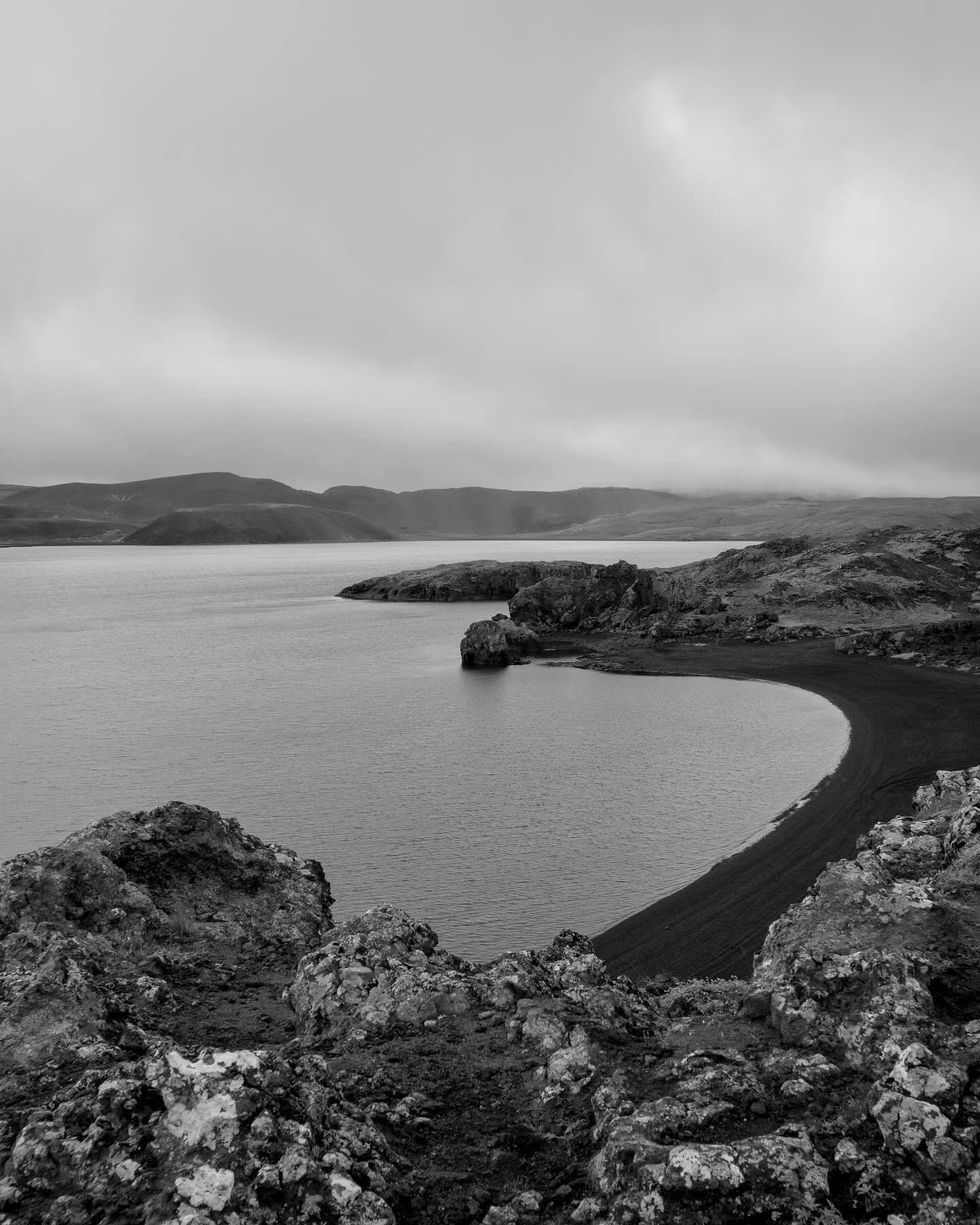 🇮🇸 Iceland - one of the most peaceful places I&rsquo;ve ever visited. This was taken near Reykjavik in August, 2023. The framing of the beach and rocks at the bottom of the frame lead the eye towards the center of the frame. Originally, the raw pho