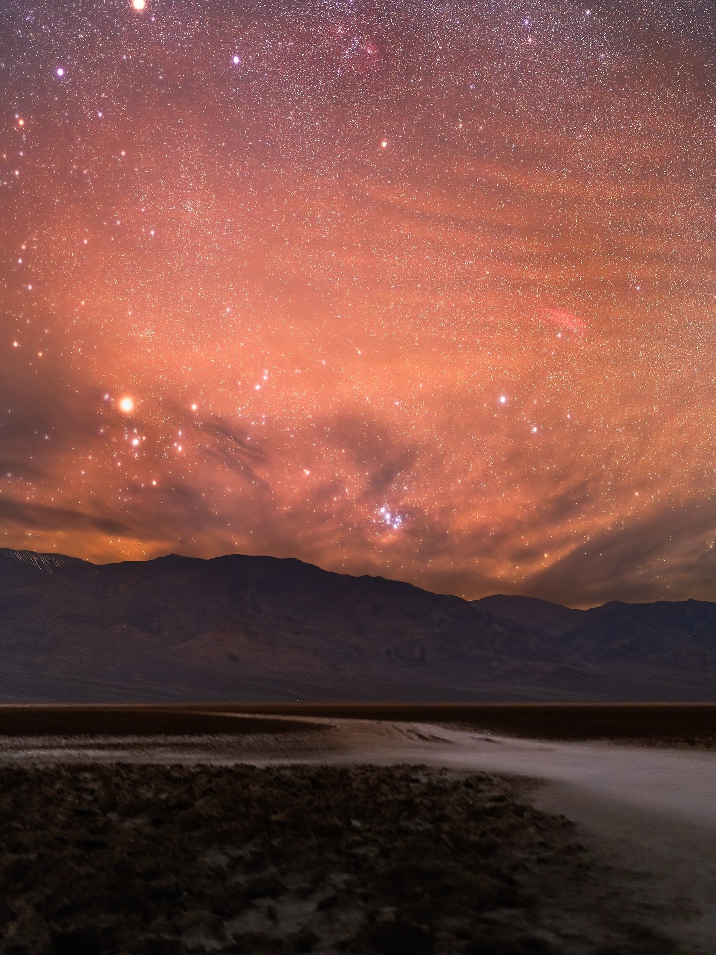 Recent edits from an astrophotography workshop in March of 2023. 

1. New edit, badwater basin
2. Old edit
3-4 sand dunes
3 &amp; 5 yep that's me in the photos! Turned on my headlamp for the light painting effect

5 potentially caught some military d