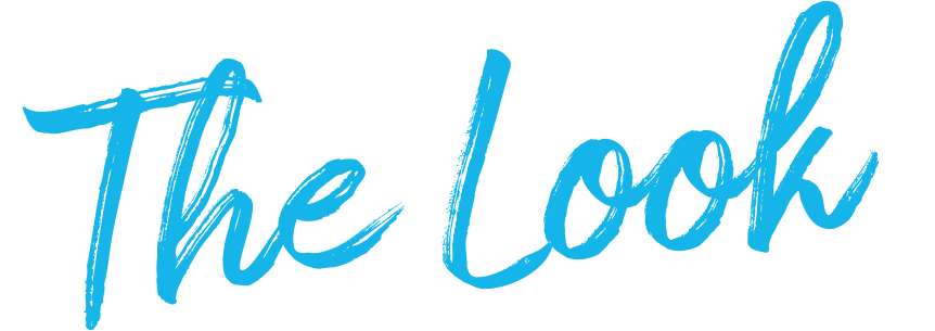 The phrase "The Look" written in large, blue, cursive letters.