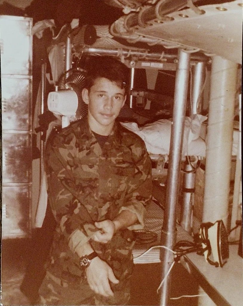 First deployment and on a ship in the Mediterranean. 18 yrs old. 