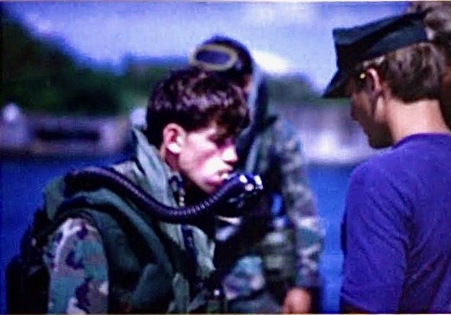 In Puerto Rico with SEAL Team 4 diving closed circuit scuba
