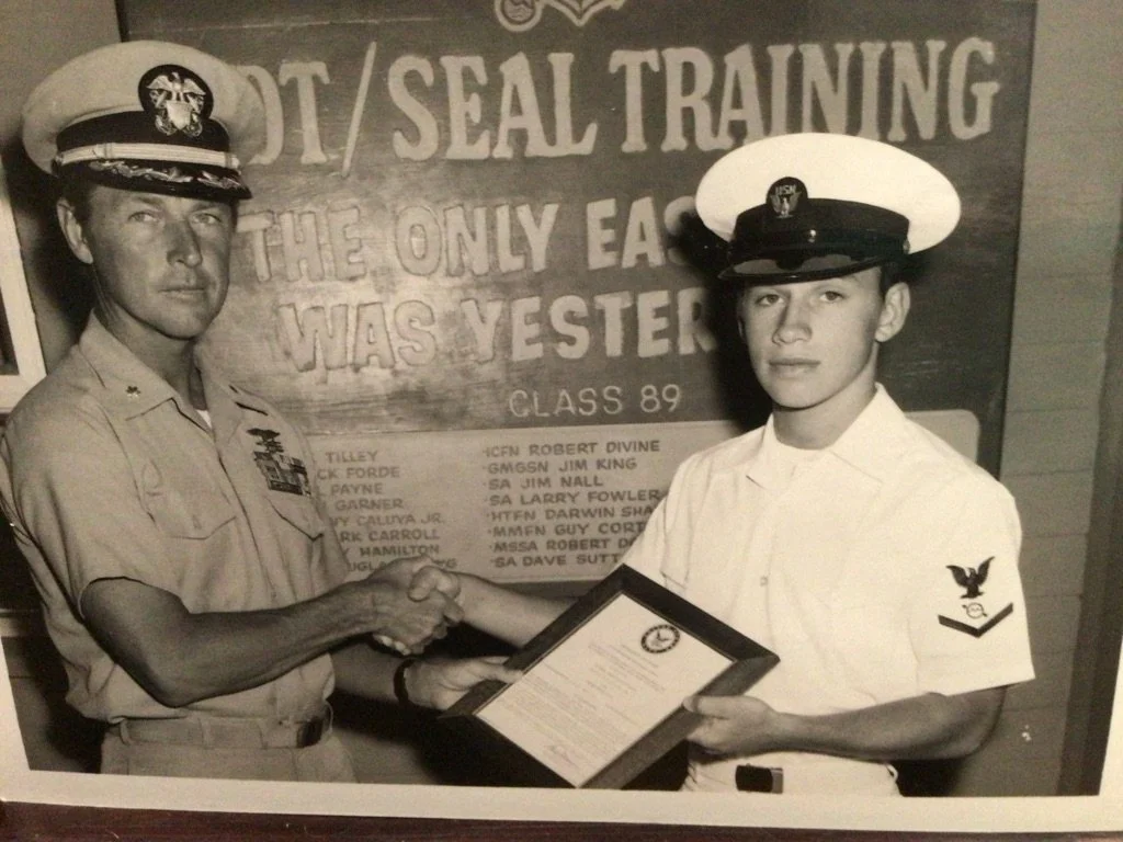 In BUD/S and getting promoted to 3rd class petty officer.