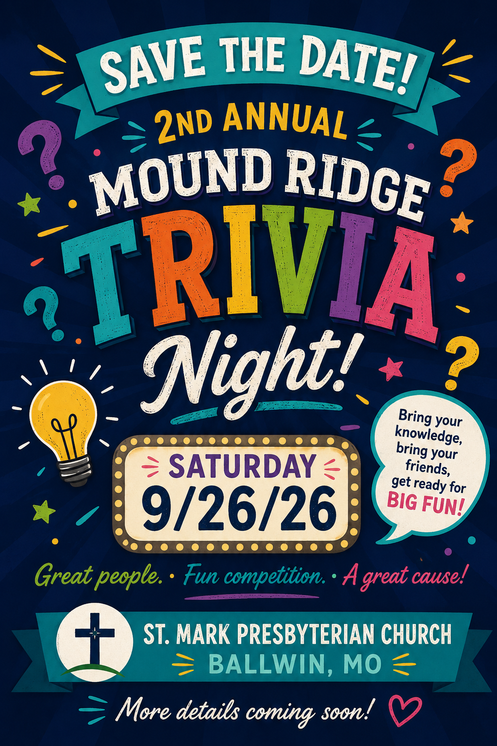 2nd Annual Mound Ridge Trivia Night
