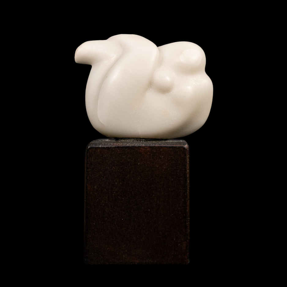 "Quiet Volume", marble on granite base, 6 × 4 × 2.5 in., 1998