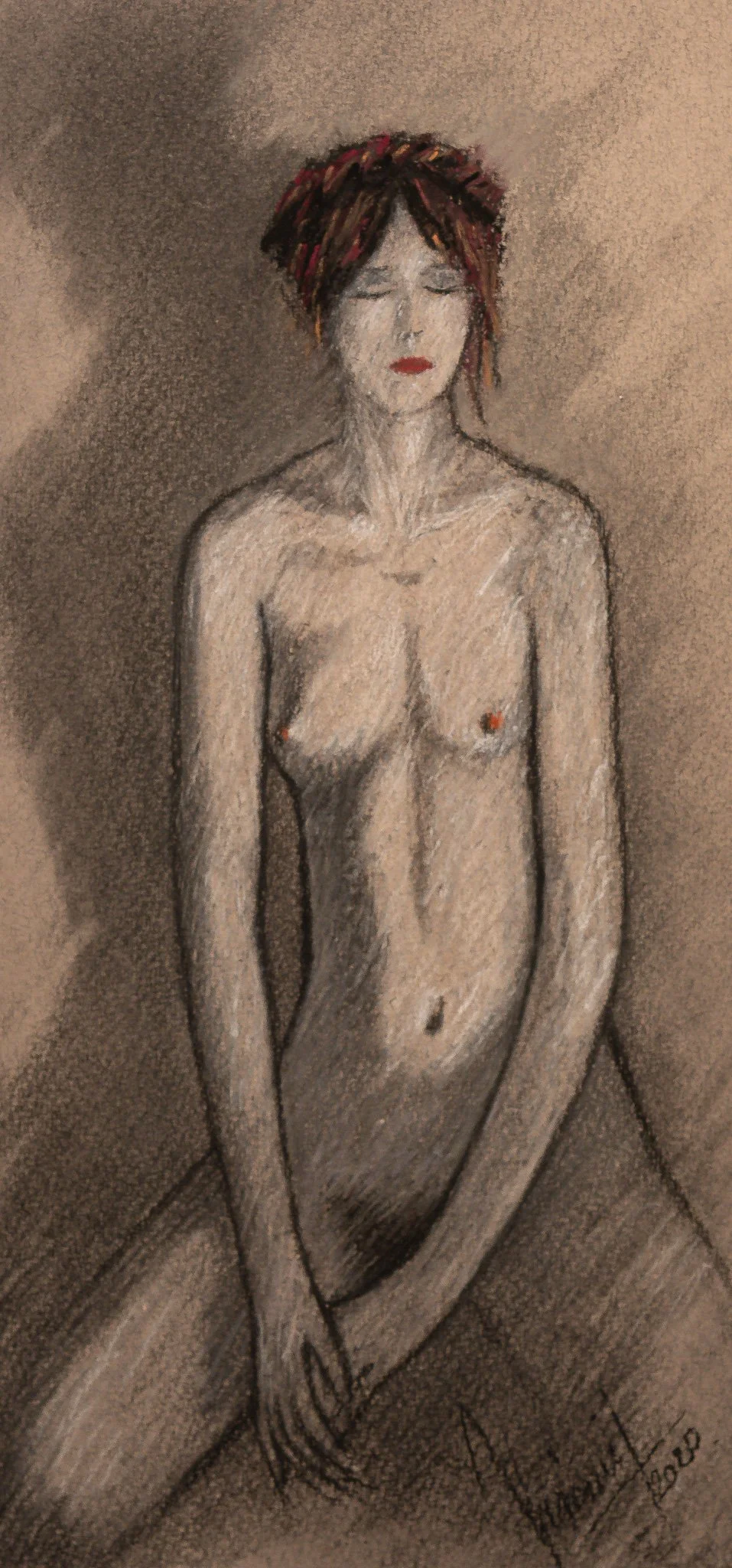 "Live Figure Studies", pastel on paper, 6 × 12 in., 2020