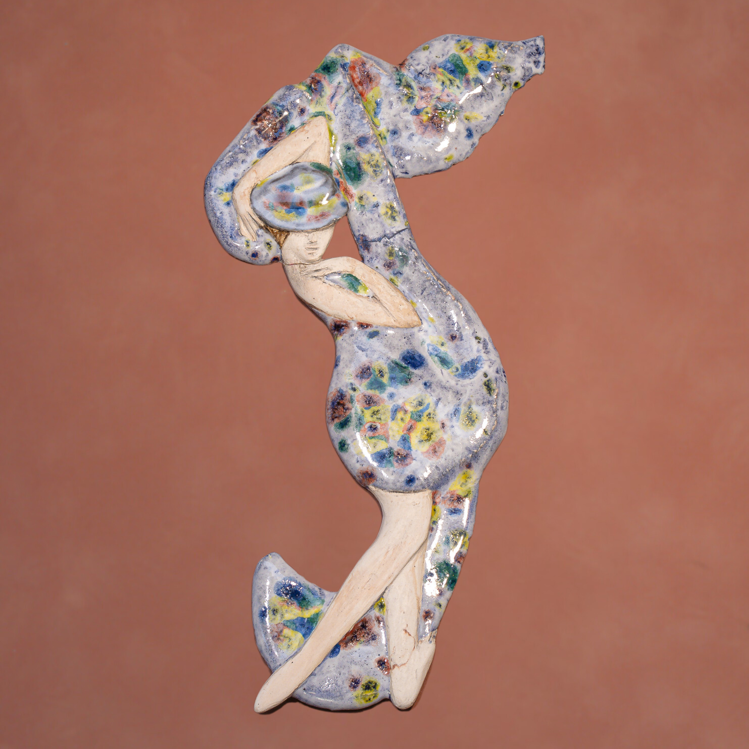 "Relief Studies", ceramic, 15 × 16 in., 2019