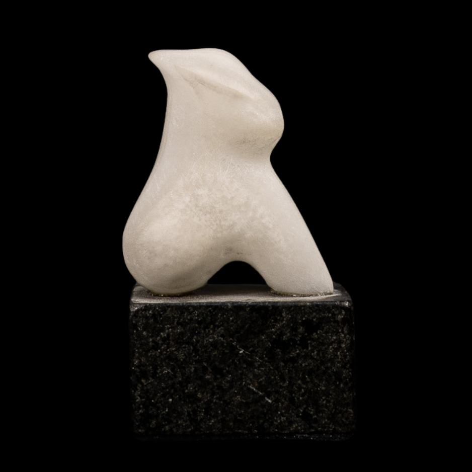 "Concentrated", marble on granite base, 3.5 × 2 × 1.5 in., 1992