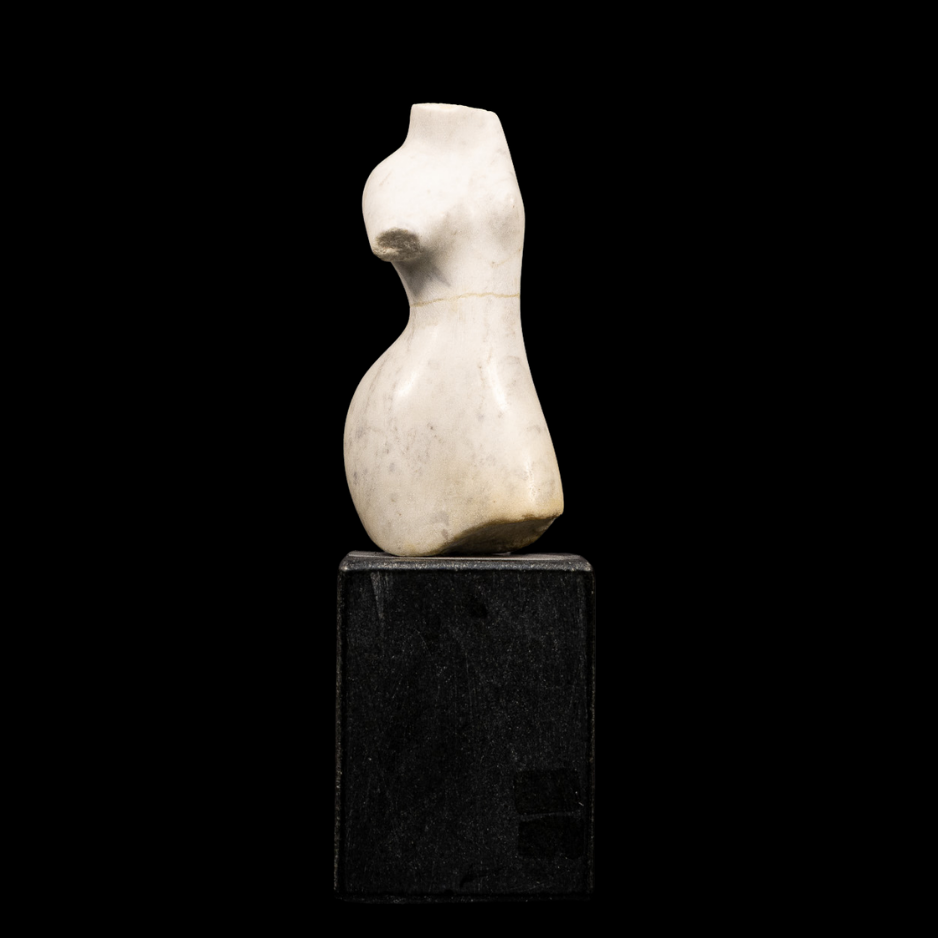 "Torso III", marble on granite base, 10 × 3 × 3 in., 2003