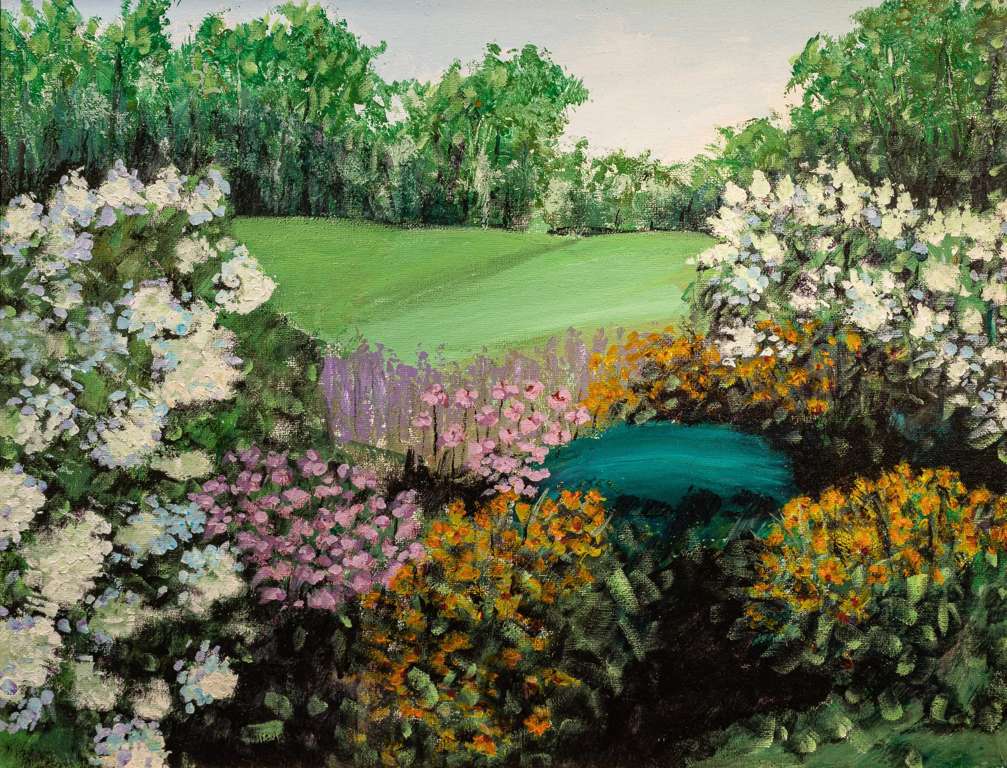 "Midsummer's Abundance", acrylic on canvas, 16 × 20 in., 2014