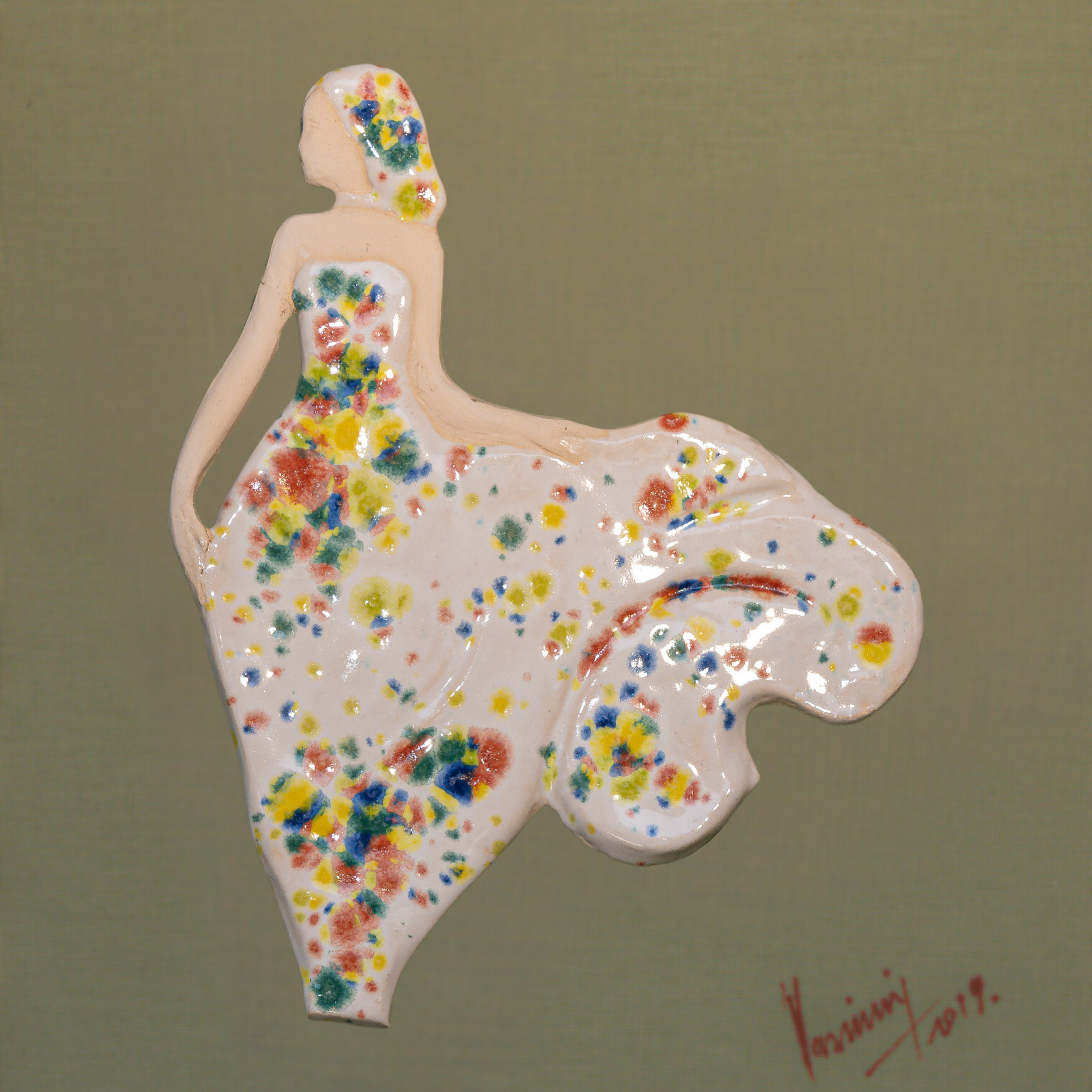 "Relief Studies", ceramic, 12 × 15 in., 2019