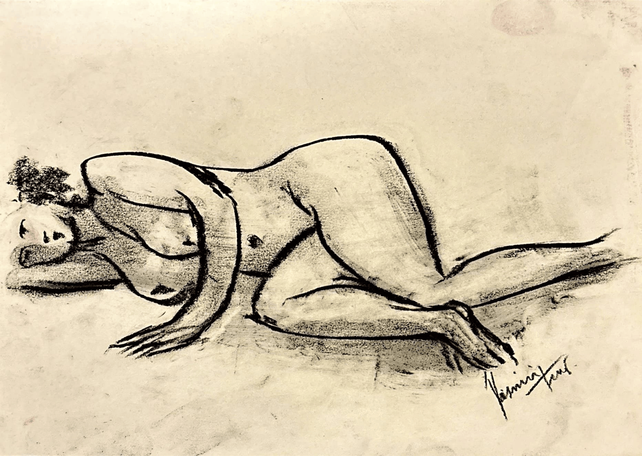 "Technical Warm-ups", charcoal on paper, 9 × 11.75 in., 2025