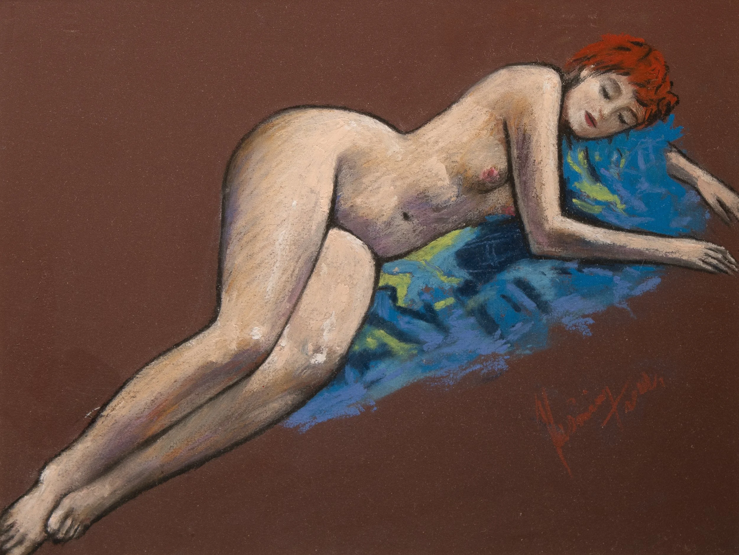 "Live Figure Studies", pastel on paper, 9 × 12 in., 2022