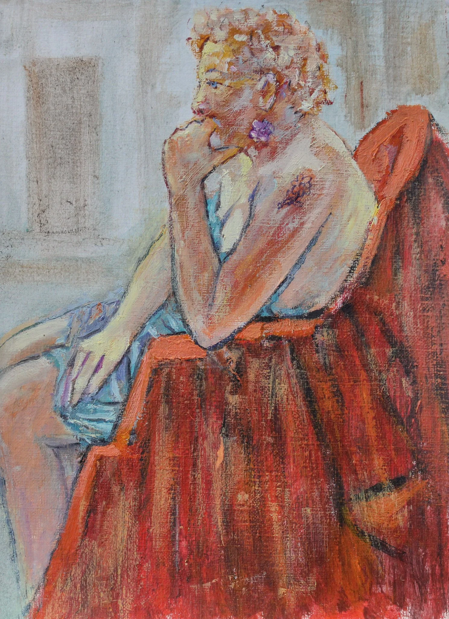 "Solace", acrylic on paper, 9 × 12 in., 2018