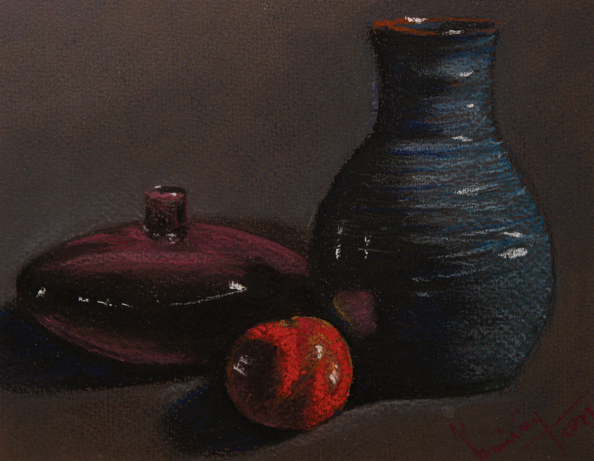 "Vessels", pastel on paper, 8 × 10 in., 2021