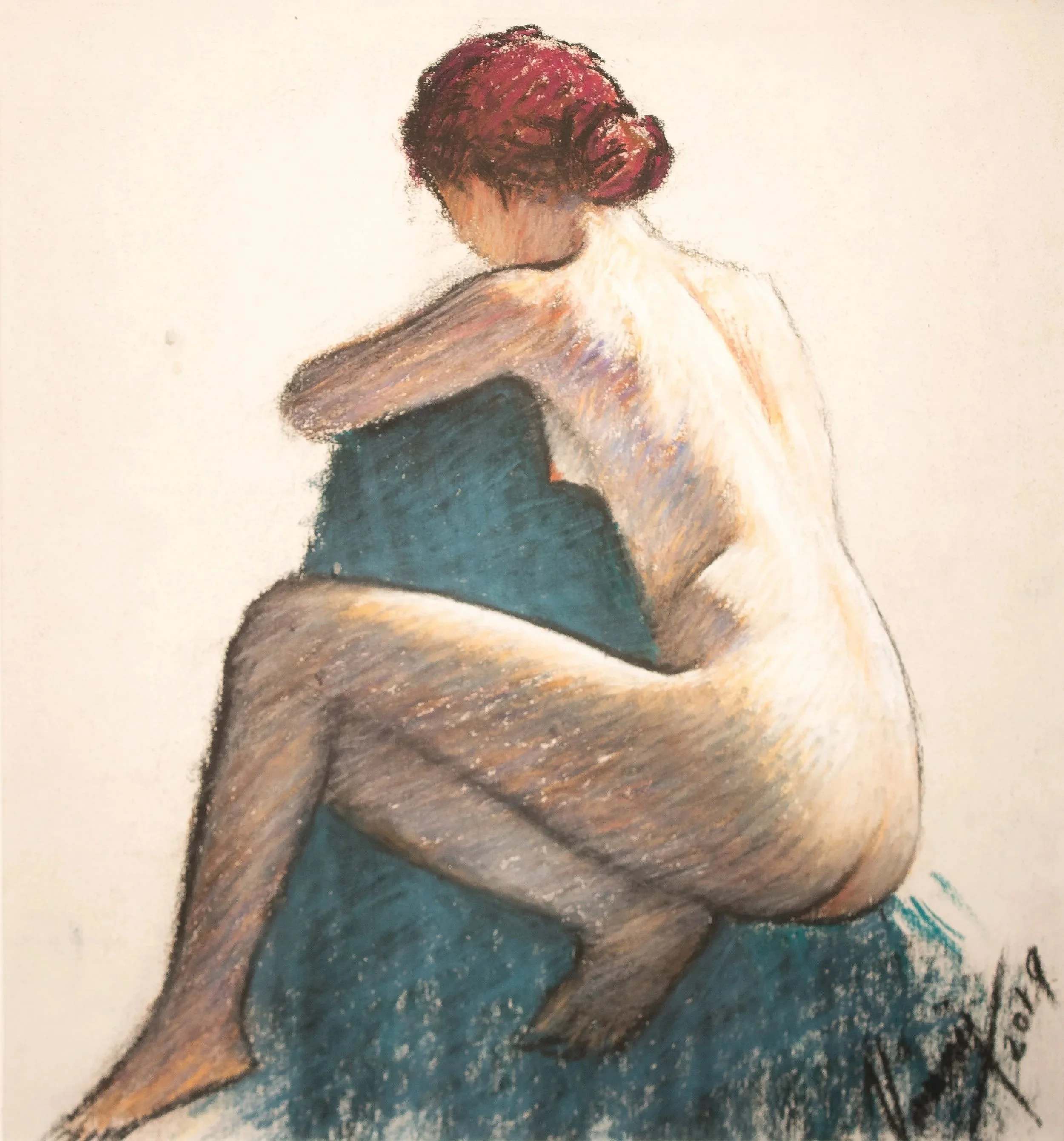 "Live Figure Studies", pastel on paper, 9.5 × 11 in., 2019