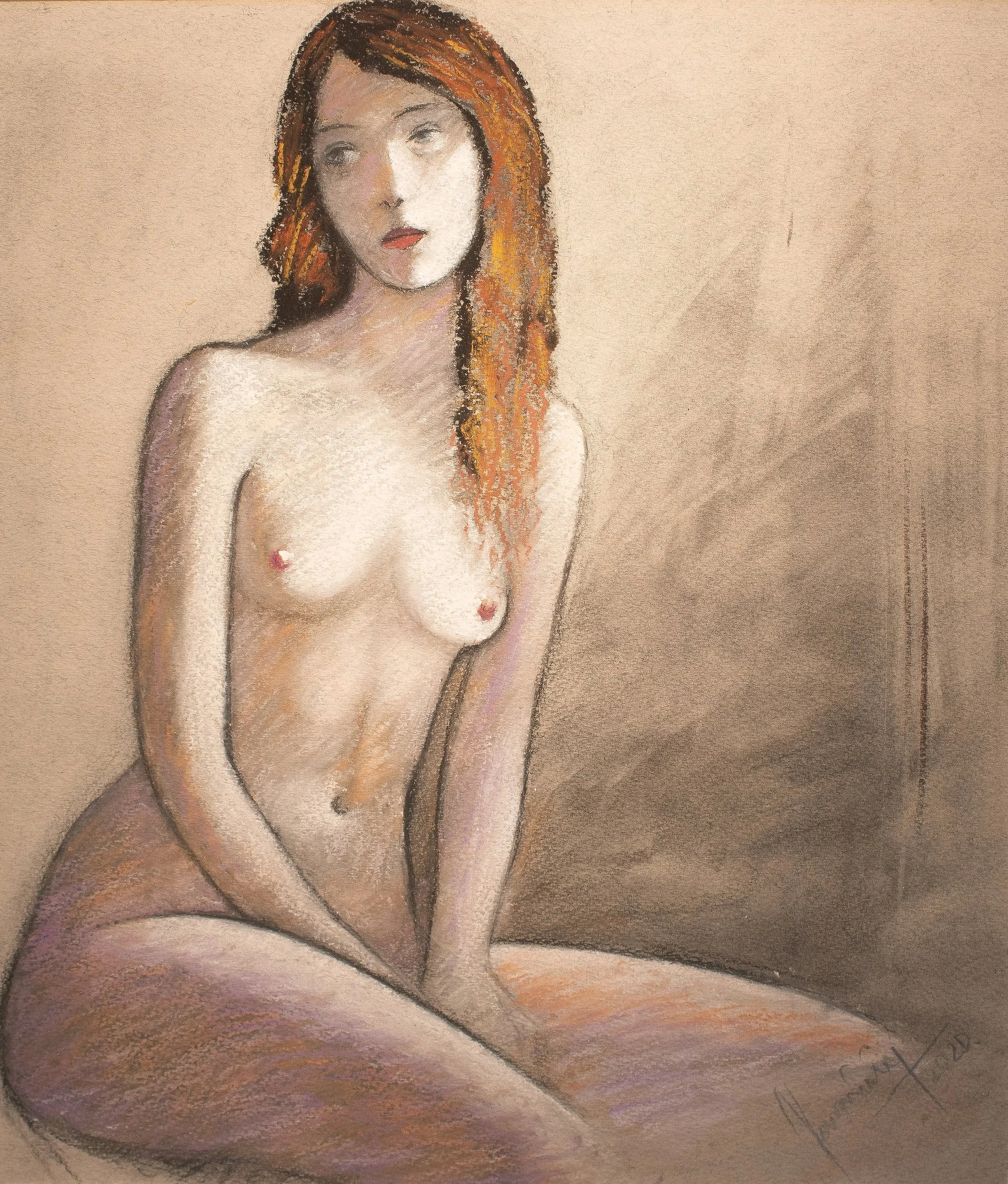 "Live Figure Studies", pastel on paper, 12 × 14 in., 2020