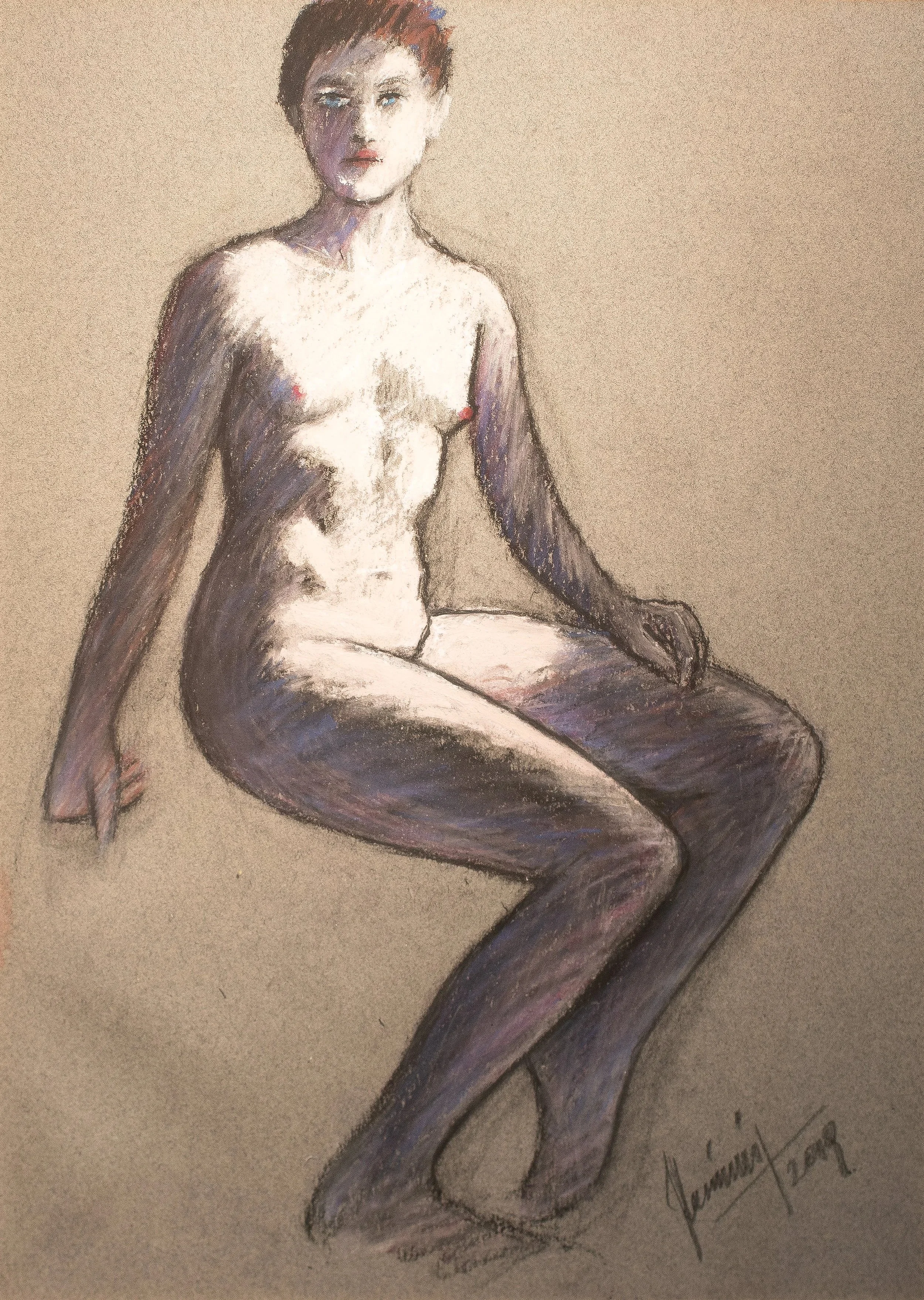 
"Live Figure Studies", pastel on paper, 9 × 13 in., 2019