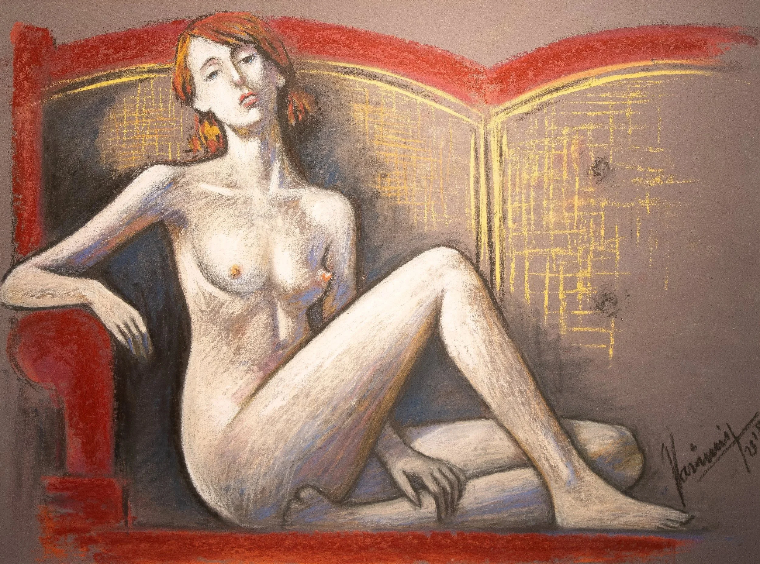 "Live Figure Studies", pastel on paper, 10 × 12 in., 2018