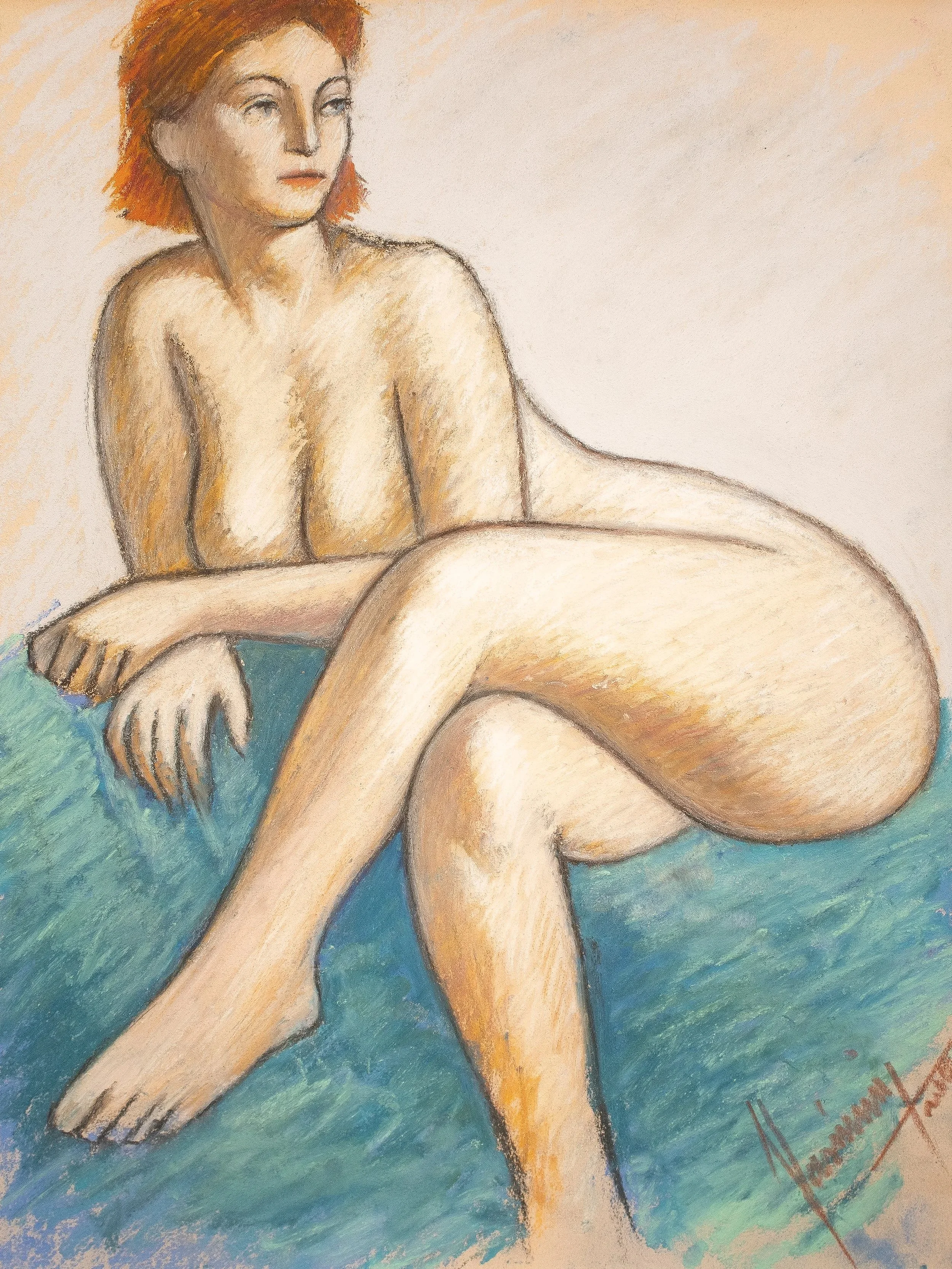 "Live Figure Studies", pastel on paper, 10 × 13 in., 2018