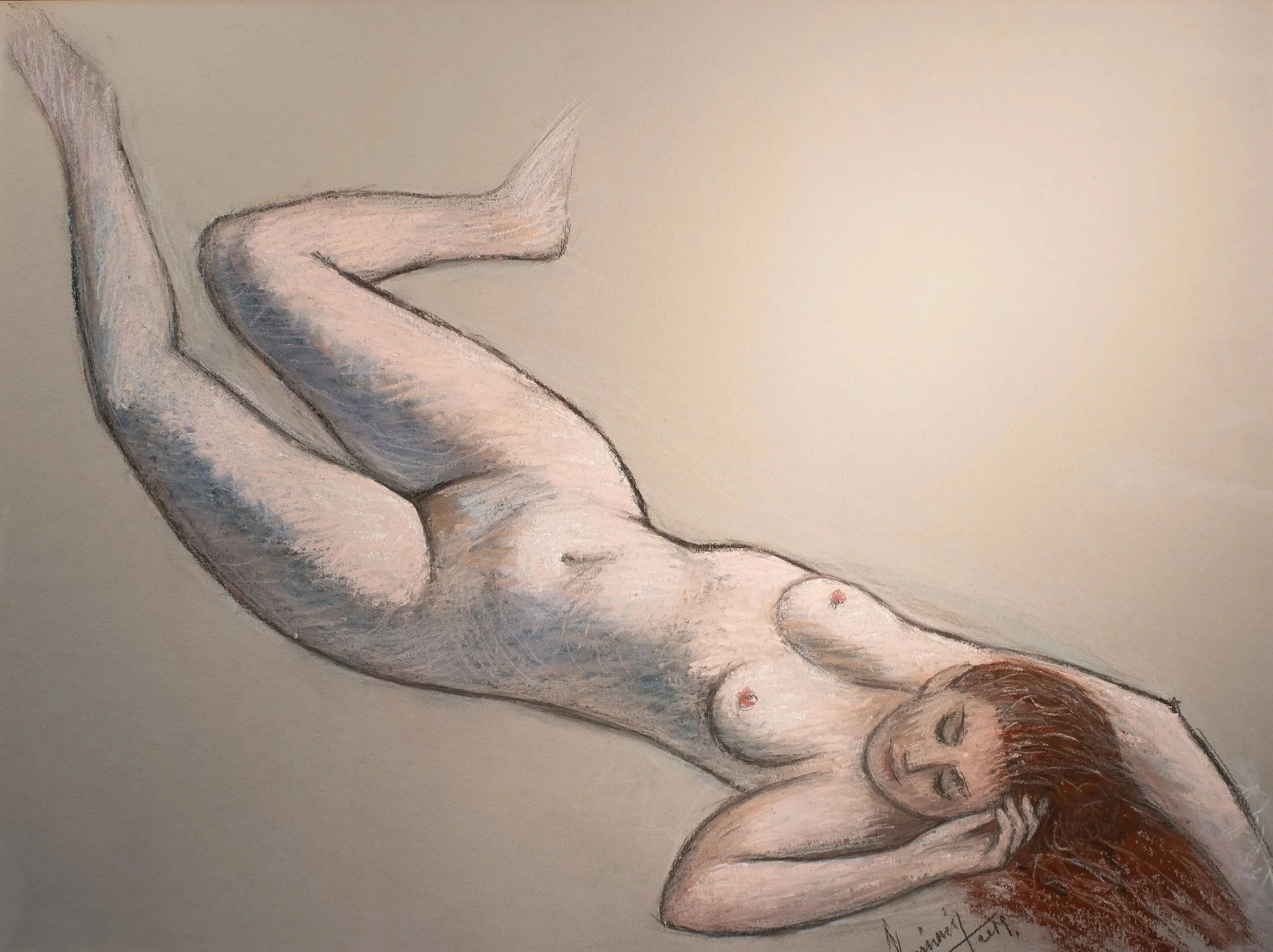 "Live Figure Studies", pastel on paper, 16 × 21 in., 2019