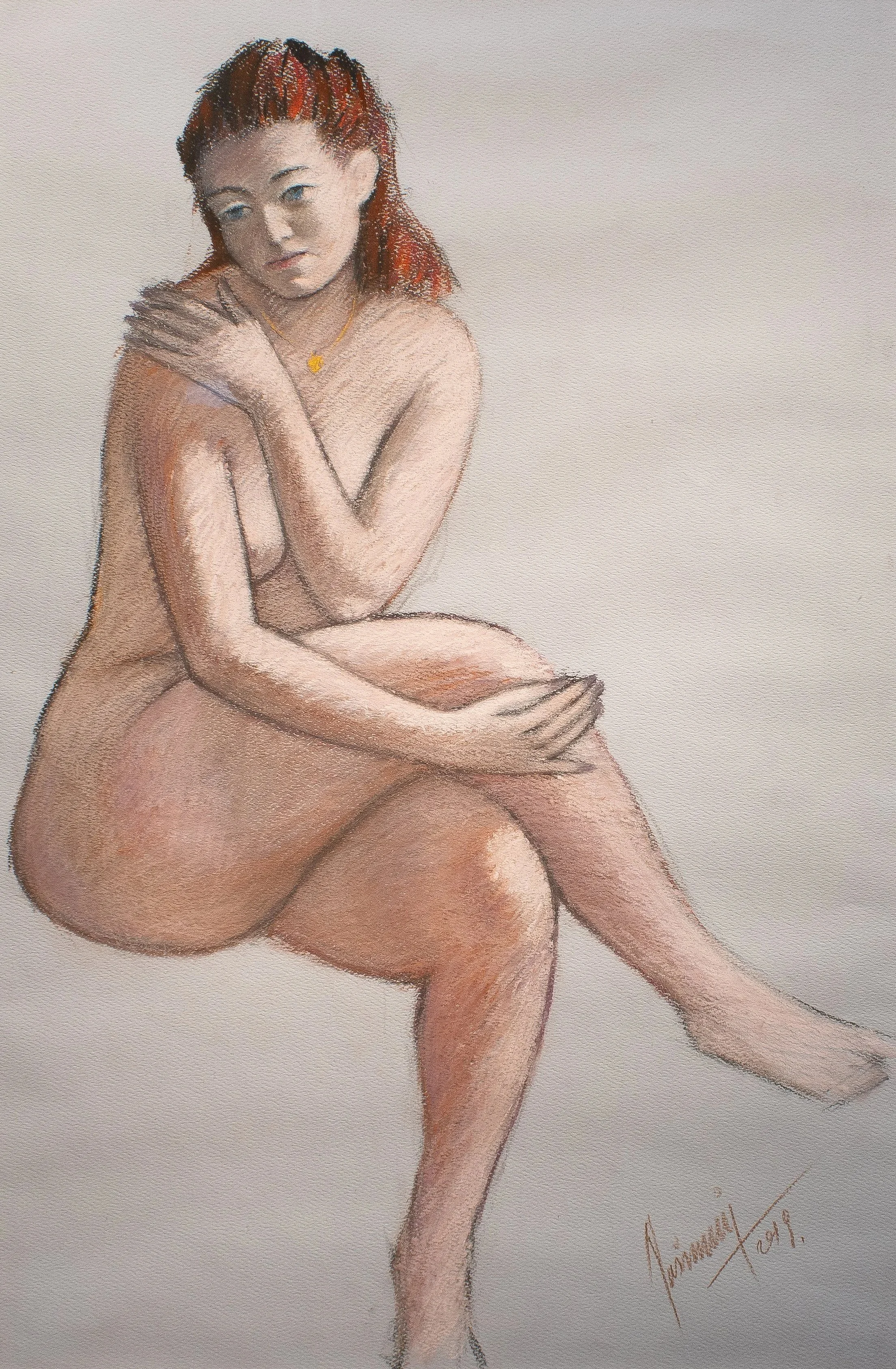 "Live Figure Studies", pastel on paper, 12 × 18 in., 2019