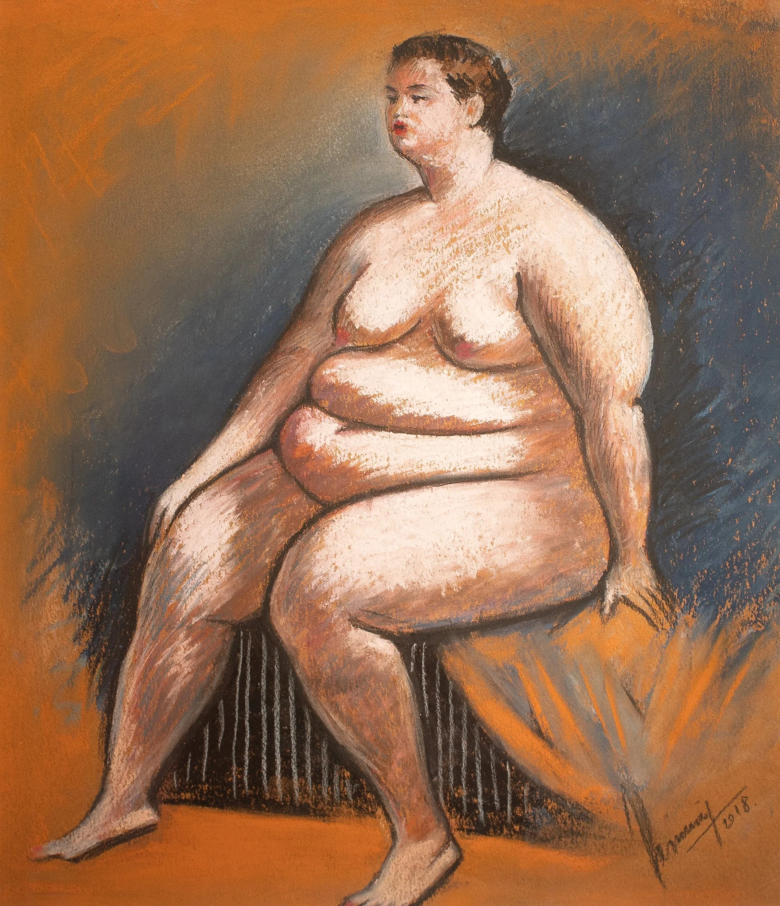 "Live Figure Studies", pastel on paper, 12 × 14 in., 2018